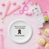 カスタマイズ可能なワールド最高ののGreyhoundデザイン ペーパープレート (パーティー)