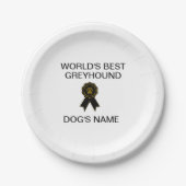 カスタマイズ可能なワールド最高ののGreyhoundデザイン ペーパープレート (正面)