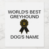 カスタマイズ可能なワールド最高ののGreyhoundデザイン ワインラベル (シングルラベル)