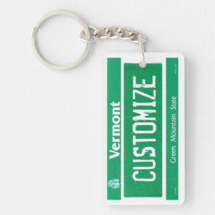 カスタマイズ可能なヴァーモントのナンバープレートのkeychain キーホルダー