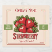カスタマイズ可能なヴィンテージいちごラベル リキュールボトルラベル (シングルラベル)