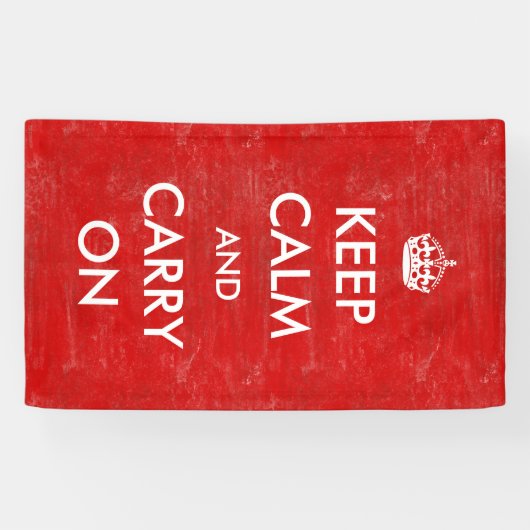 カスタマイズ可能なヴィンテージのカスタムなKeep Calm and Carry On 横断幕 (横)