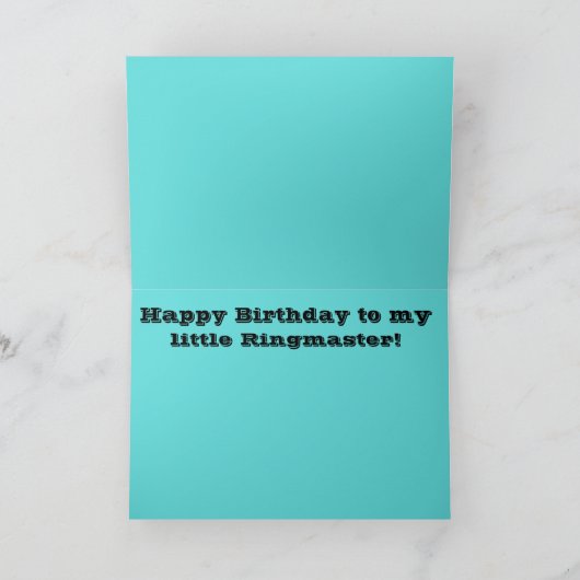 カスタマイズ可能なヴィンテージのサーカスの挨拶状 カード (内部)