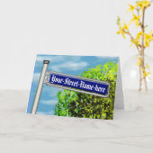 カスタマイズ可能なヴィンテージのドイツの道路標識- カード (黄色い花)