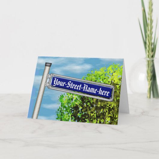 カスタマイズ可能なヴィンテージのドイツの道路標識- カード (正面)