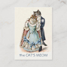 カスタマイズ可能なヴィンテージの名刺-猫のカップル 名刺