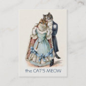 カスタマイズ可能なヴィンテージの名刺-猫のカップル 名刺 (正面)