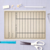 カスタマイズ可能なヴィンテージの図書館のブックカードのティッシュの覆い 薄葉紙 (クラフト)