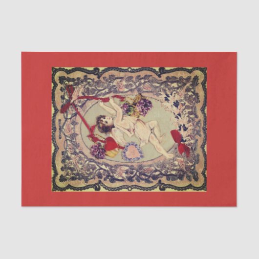 カスタマイズ可能なヴィンテージの天使のティッシュペーパー 薄葉紙 (正面)