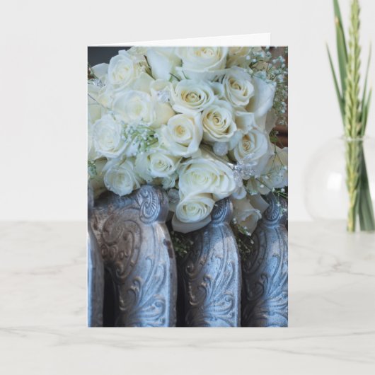 カスタマイズ可能なヴィンテージの黄色バラの結婚式の招待状 カード (正面)