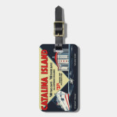 カスタマイズ可能なヴィンテージカタリナアイランドラゲッジタグ ラゲッジタグ (正面縦)