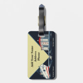 カスタマイズ可能なヴィンテージカタリナアイランドラゲッジタグ ラゲッジタグ (裏面縦)