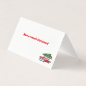 カスタマイズ可能なヴィンテージクラシックレトロ車のクリスマス (裏面)