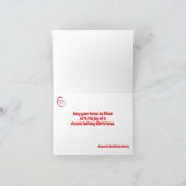 カスタマイズ可能なヴィンテージクラシックレトロ車のクリスマス シーズンカード (内部)