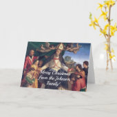 カスタマイズ可能なヴィンテージクリスマスカード カード (黄色い花)