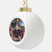 カスタマイズ可能なヴィンテージクリスマスフレームオーナメント セラミックボールオーナメント (右)