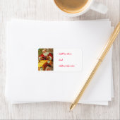 カスタマイズ可能なヴィンテージサンタクロース住所 シール (インサイチュ)