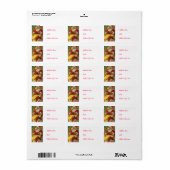 カスタマイズ可能なヴィンテージサンタクロース住所 シール (フルシート)