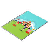 カスタマイズ可能なヴィンテージサーカススパイラルノートブック ノートブック (左側)