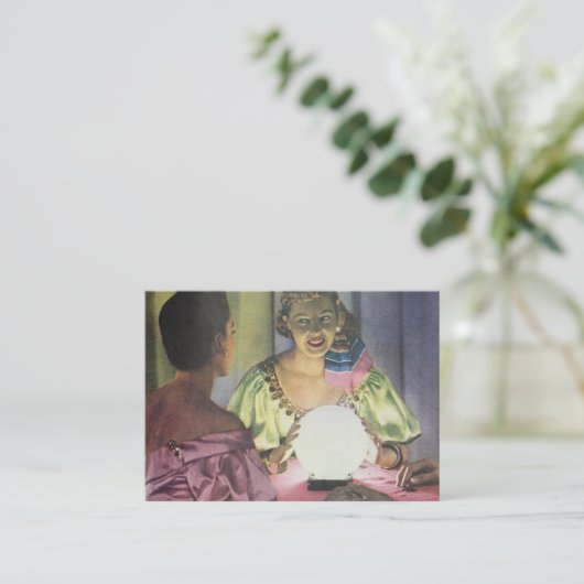 カスタマイズ可能なヴィンテージジプシー占い占い師サイキック 名刺 (スタンド正面)