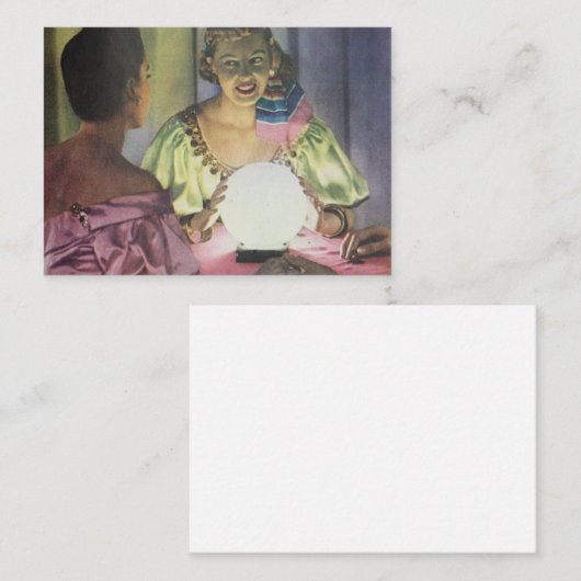 カスタマイズ可能なヴィンテージジプシー占い占い師サイキック 名刺 (正面/裏面)