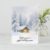 カスタマイズ可能なヴィンテージスタイルのホリデーカード シーズンカード (スタンド正面)