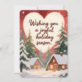 カスタマイズ可能なヴィンテージスタイルのホリデーカード シーズンカード (正面)