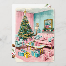 カスタマイズ可能なヴィンテージスタイルのホリデーカード シーズンカード