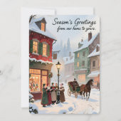 カスタマイズ可能なヴィンテージスタイルのホリデーカード シーズンカード (正面)