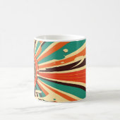 カスタマイズ可能なヴィンテージダイナカラフルーレストラン コーヒーマグカップ (中央)