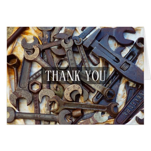 カスタマイズ可能なヴィンテージツールカード (正面横)