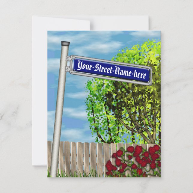 カスタマイズ可能なヴィンテージドイツ語通り記号 –  (正面)