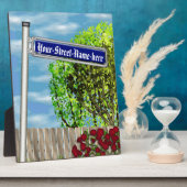 カスタマイズ可能なヴィンテージドイツ語通り記号 –  フォトプラーク (側面)