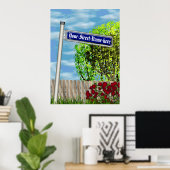 カスタマイズ可能なヴィンテージドイツ語通り記号 – ポスター (ホームオフィス)