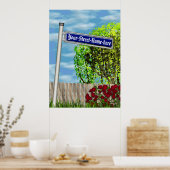 カスタマイズ可能なヴィンテージドイツ語通り記号 – ポスター (キッチン)