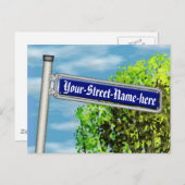 カスタマイズ可能なヴィンテージドイツ語通り記号 –  ポストカード (正面/裏面)