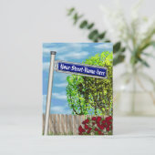 カスタマイズ可能なヴィンテージドイツ語通り記号 – ポストカード (スタンド正面)