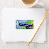 カスタマイズ可能なヴィンテージドイツ語通り記号 – ラベル (インサイチュ)