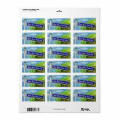 カスタマイズ可能なヴィンテージドイツ語通り記号 – ラベル (フルシート)