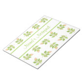 カスタマイズ可能なヴィンテージピンクローズブズメモ帳、ジョッター ノートパッド (アングル)