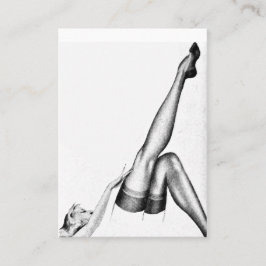 カスタマイズ可能なヴィンテージピンナップLabry Legsストッキング 名刺