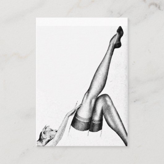 カスタマイズ可能なヴィンテージピンナップLabry Legsストッキング 名刺 (正面)