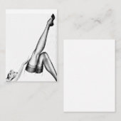 カスタマイズ可能なヴィンテージピンナップLabry Legsストッキング 名刺 (正面/裏面)