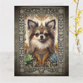 カスタマイズ可能なヴィンテージフォトフレームカード – 誕生日 カード (黄色い花)