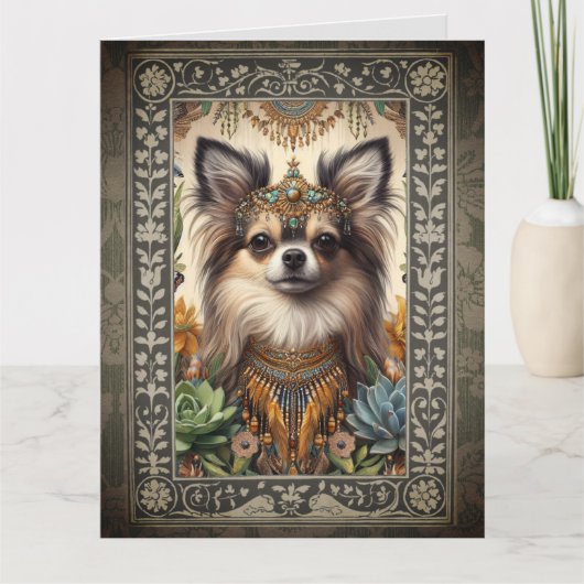 カスタマイズ可能なヴィンテージフォトフレームカード – 誕生日 カード (正面)