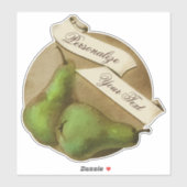 カスタマイズ可能なヴィンテージフルーツスーパーマーケットかわいい梨 シール (シート)