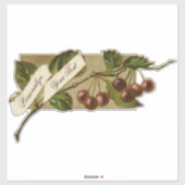 カスタマイズ可能なヴィンテージフルーツスーパーマーケットさくらんぼ シール (シート)