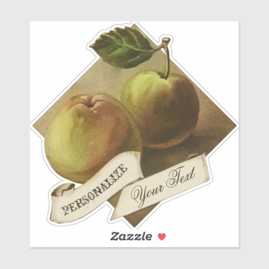 カスタマイズ可能なヴィンテージフルーツスーパーマーケットApple シール (シート)