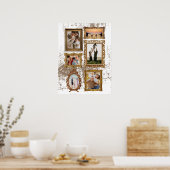 カスタマイズ可能なヴィンテージフレーム ポスター (キッチン)