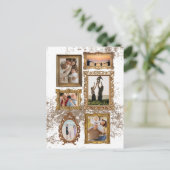 カスタマイズ可能なヴィンテージフレーム – 家族の詩と ポストカード (スタンド正面)